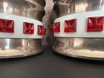 Pair of Vintage Space Age Wall Lamps, 1960s–1970s – Chrome, Antiek en Kunst