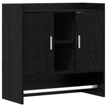 vidaXL Wandplank Muurmontage Zwart eiken 80 x 36 x 80 cm, Verzenden, Nieuw