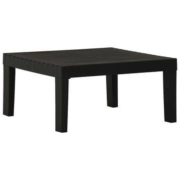 vidaXL Loungetafel kunststof grijs, Tuin en Terras, Verzenden, Nieuw