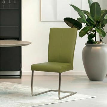 Leren eetkamerstoel Dare - Toledo Apple Green (groen) -, Huis en Inrichting, Overige kleuren, Nieuw, Ophalen of Verzenden, Industrieel, Modern