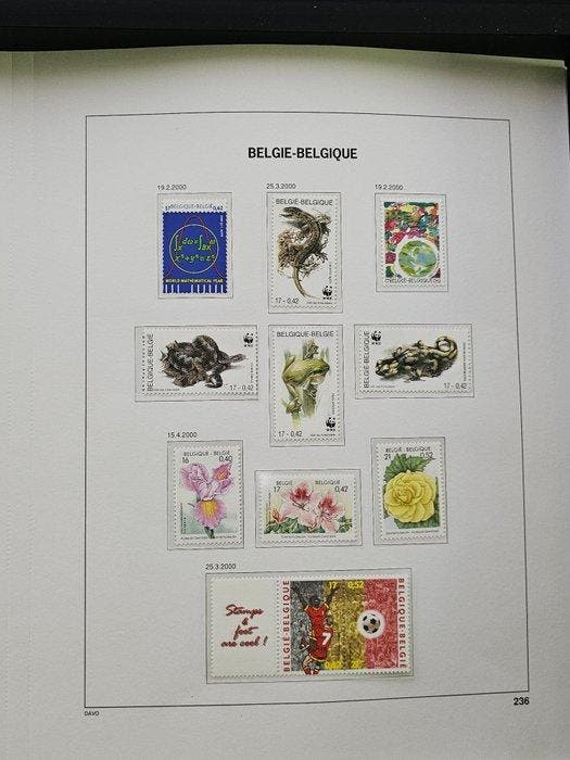 België 2000/2003 - Collectie in DAVO LX bladen, incl. 7, Timbres & Monnaies, Timbres | Europe | Belgique