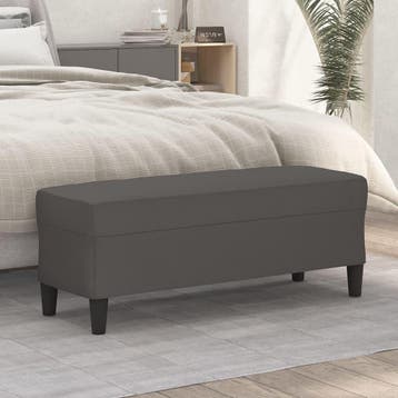 vidaXL Bankje 100x35x41 cm kunstleer grijs, Verzenden, Nieuw
