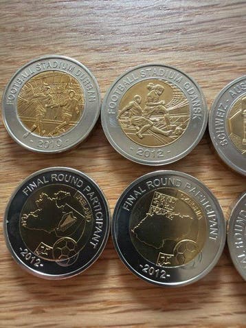 Wereld. Medal Fußball Medaillen Set EM 2008, WM 2010 und EM, Postzegels en Munten, Munten | Europa | Niet-Euromunten