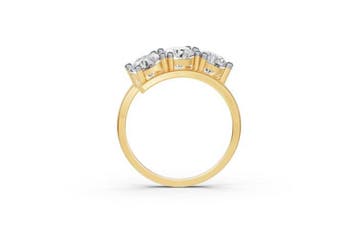 Ring - 14 karaat Geel goud - 2.26ct. tw. Diamant (Lab-grown), Nieuw
