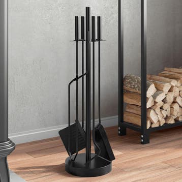 vidaXL 5-delige openhaardgereedschapset 18x66 cm staal, Verzenden, Nieuw