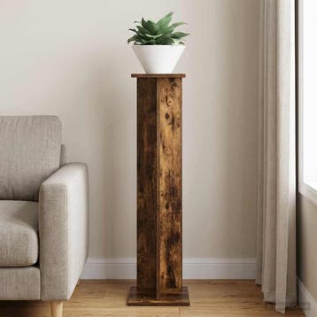vidaXL Plantenstand Gerookte Eik 25 x 25,5 x 100,5 cm, Verzenden, Nieuw