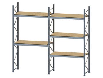 Palletstelling - 3 staanders 4200x1100mm - Tot. lengte: 4m66, Ophalen of Verzenden