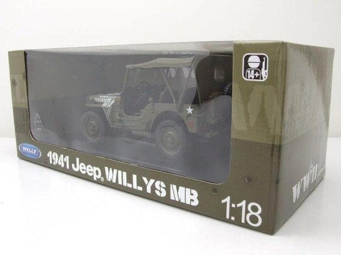 Welly 1:18 - Modelauto - Willys MB 1941, Kinderen en Baby's, Speelgoed | Overig