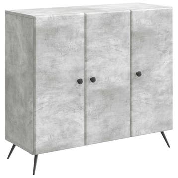vidaXL Dressoir Betongrijs 89 x 34,5 x 80 cm Bewerkt hout, Verzenden, Nieuw
