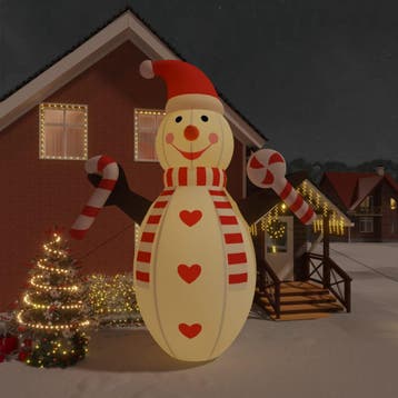 vidaXL Sneeuwpop opblaasbaar met LEDs 630 cm, Verzenden