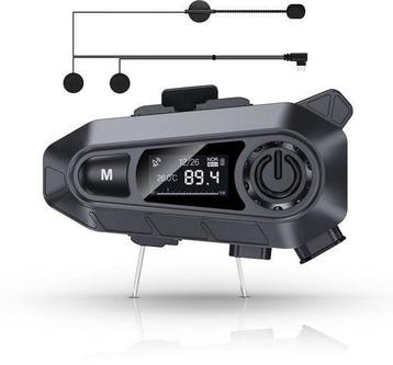 2dekans | Tech Essentials R500 - Motorhelm Headset - Met, Ophalen of Verzenden, Nieuw