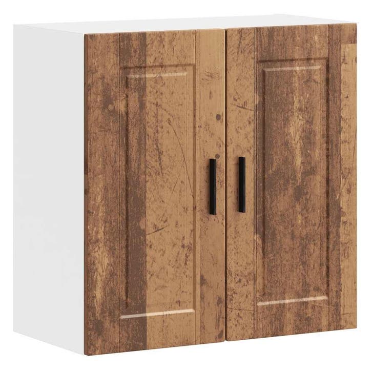 vidaXL Keukenbovenkast Porto bewerkt hout oud houtkleurig, Maison & Meubles, Armoires | Autre, Envoi