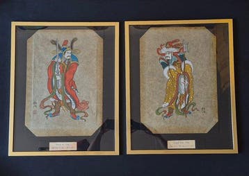 Pair Menshen c. 1875 - Jinghu - China - Guangxu (1875-1908)