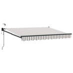 vidaXL Elektrisch Uitschuifbare Zonneluifel Lichtgrijs en, Tuin en Terras, Zonneschermen, Verzenden, Nieuw