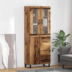 vidaXL Highboard met lade 2 pcs Oud Hout Gefabriceerd Hout, Verzenden