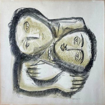 Massimo Campigli (1895-1971) - Labbraccio (1952)