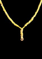 Oud-Romeins Geel Glas Kralenketting (Zonder minimumprijs), Antiek en Kunst