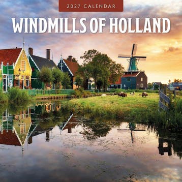 Red Robin Wall Kalender 2027 - Windmills of Holland, Ophalen of Verzenden