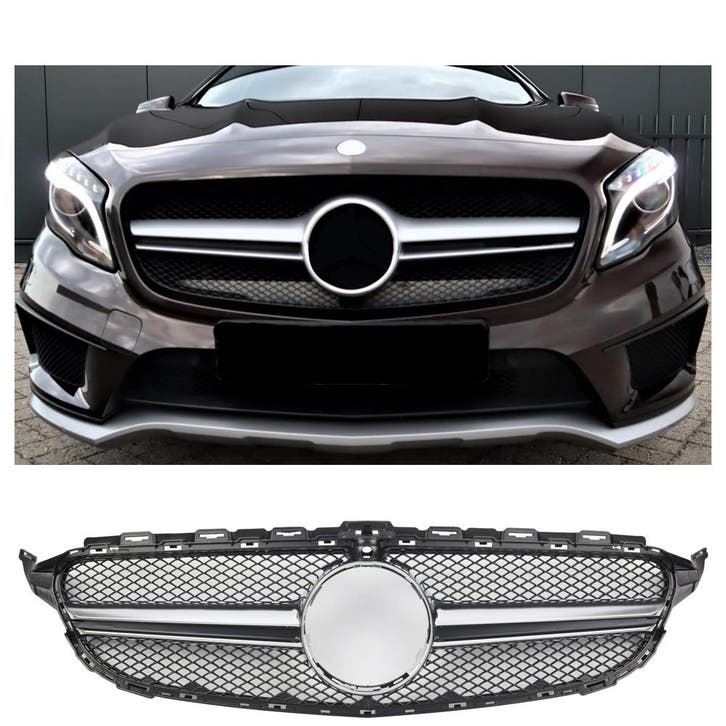 Sport Grille Zilver voor Mercedes X156 GLA-Klasse (pre-facel, Auto diversen, Auto-accessoires, Verzenden