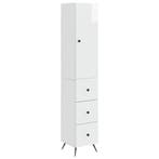 vidaXL Kast Set 2 pcs Hoogglans Wit 34,5 x 34,5 x 90 cm, Huis en Inrichting, Kasten | Overige, Verzenden, Nieuw