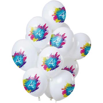 Ballonnen 4 Jaar Feest 30cm 12st, Verzenden, Nieuw