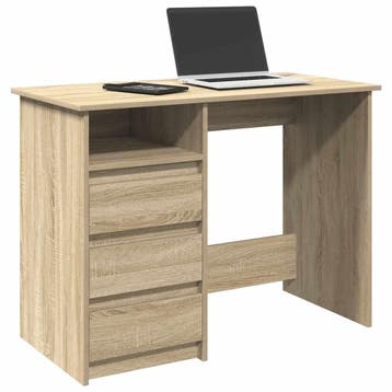 vidaXL Bureau 102x50x75 cm bewerkt hout sonoma eikenkleurig, Verzenden