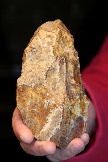 Paléolithique Silex Biface - 138 mm (Sans prix de réserve)