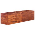 Plantenbak 200x50x50 Acaciahout | Retour Deal 41% Korting!, 100 cm of meer, Verzenden, Nieuw, 30 tot 60 cm