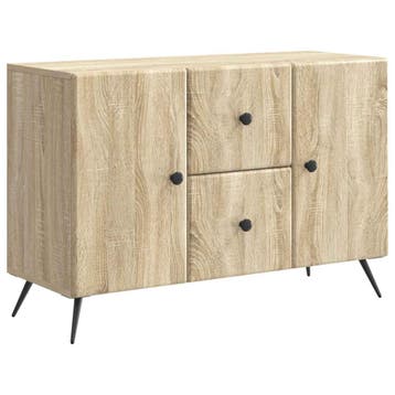 vidaXL Dressoir met lade Sonoma Eiken 89 x 34,5 x 60 cm, Verzenden, Nieuw