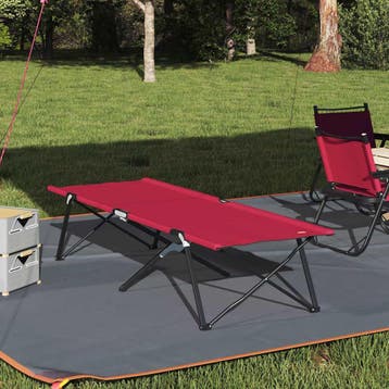 vidaXL Opvouwbaar Campingbed Rood 206 x 76 x 74 cm Oxford en, Verzenden, Nieuw
