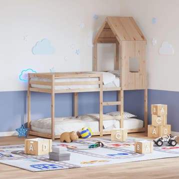 vidaXL Stapelbedframe zonder matras massief grenenhout, Verzenden
