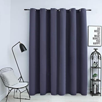 vidaXL Gordijn verduisterend met metalen ringen 290x245 cm, Verzenden, Nieuw