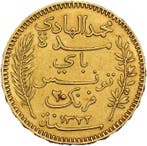 Tunesië. 20 Francs 1904-A, Postzegels en Munten