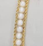 Zonder minimumprijs - Armband - 14 karaat Geel goud Parel, Nieuw