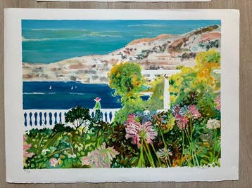 Georges Blouin (1928-2012) - Jardin sur la Méditerranée et