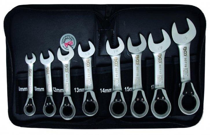 Bgs Technic Ratel Ring-steek sleutel set, omschakelbaar, 8-1, Autos : Divers, Outils de voiture, Envoi