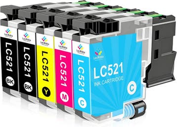LC-521 5-pack Brother inkt | Retour deal | -29%, Verzenden, Nieuw, Inkjetprinter, LeciRoba