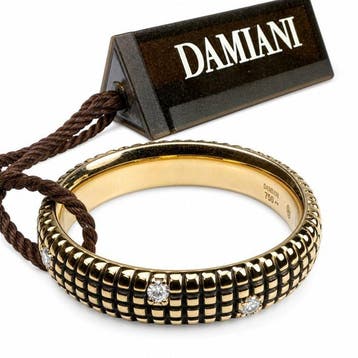 Damiani - Ring - 18 karaat Geel goud - 0.07ct. tw. Diamant, Nieuw