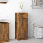 vidaXL Badkamerkast 32x34x90 cm bewerkt hout gerookt, Verzenden, Nieuw