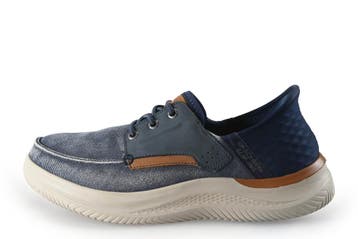 Skechers Instappers in maat 42 Blauw, Vêtements | Hommes, Chaussures, Verzenden, Overige typen