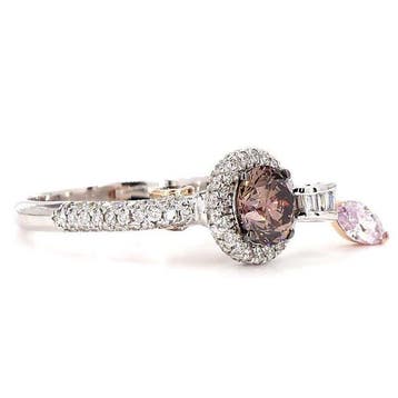 Statement ring - 18 karaat Witgoud - 1.94ct. tw. Gemengde