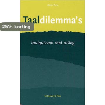 Taaldilemmas Taalquizzen met uitleg 9789077018101 D. Pak, Verzenden, Gelezen, D. Pak