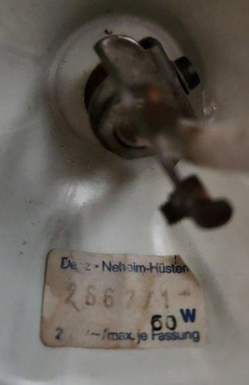 Denz Neheim Hüsten - Kroonluchter - IJzer, Porselein - Tole