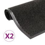 vidaXL Droogloopmatten 2 st rechthoekig getuft 80x120 cm, Verzenden, Nieuw