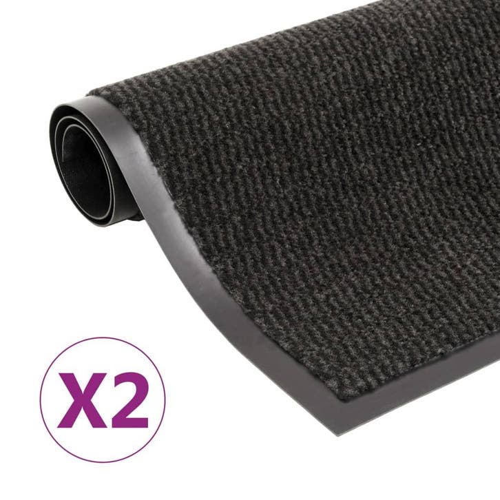 vidaXL Droogloopmatten 2 st rechthoekig getuft 80x120 cm, Jardin & Terrasse, Paillassons, Envoi