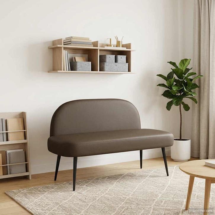 vidaXL Gevuld bankje met rugleuning Grijs 110 x 60 x 76 cm, Huis en Inrichting, Overige Huis en Inrichting, Nieuw, Verzenden