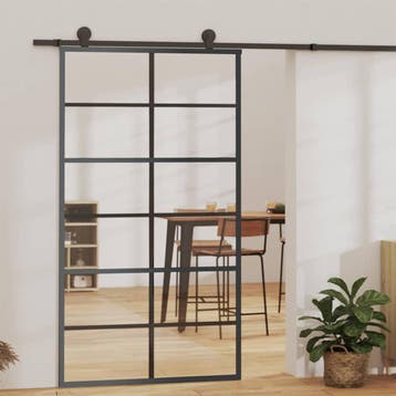 vidaXL Schuifdeur met beslag 102x205 cm aluminium en, Verzenden, Nieuw