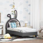 vidaXL Peuterbedframe met hoofdboard Lichtgrijs 70 x 140 cm, Verzenden, Nieuw