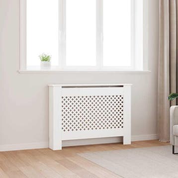 vidaXL Radiatorombouw 112x19x81,5 cm MDF wit, Doe-het-zelf en Bouw, Verzenden, Nieuw