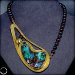 Unieke natuurlijke Boulder Opal ketting uit Australië –, Collections, Minéraux & Fossiles